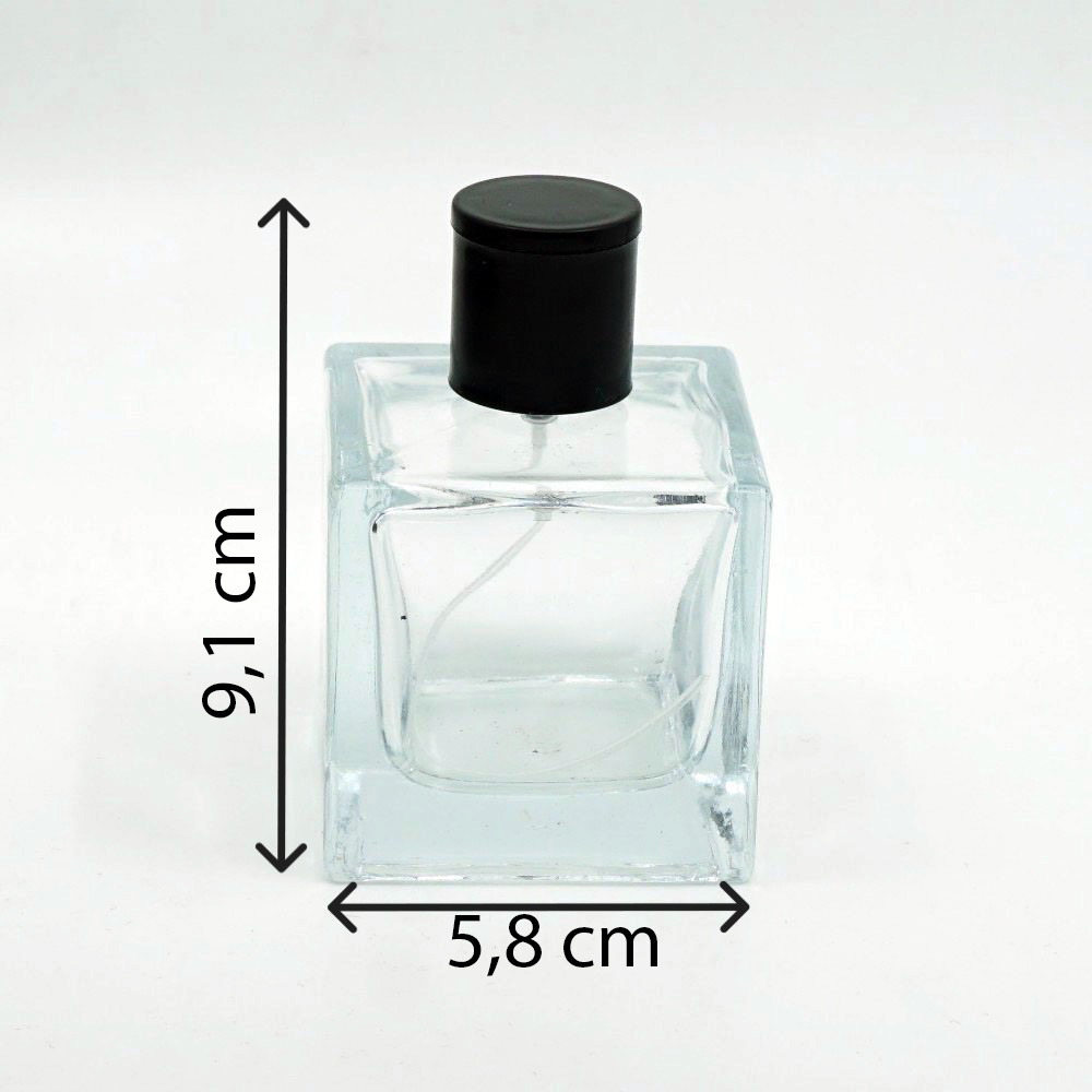 100 ML ŞEFFAF KÜP MODEL ŞİŞE