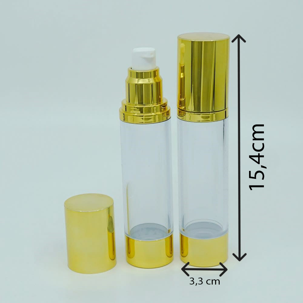 50 ML GOLD PARLAK AİRLESS ŞİŞE